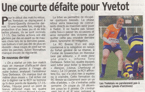 Courrier Cauchois (pages Sports) / 18 décembre 2015