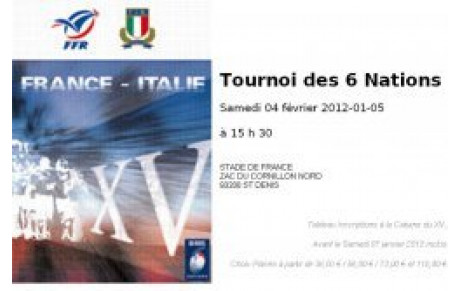 Tournoi des VI Nations: matchs au Stade de France