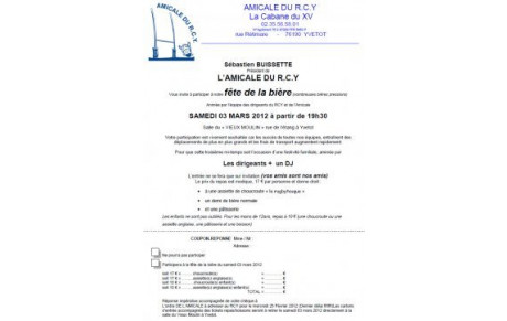 Festivités à venir!