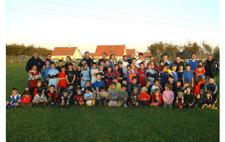 Beaux effectifs pour l'école de rugby...