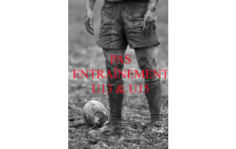 Entraînements mercredi 13 novembre...