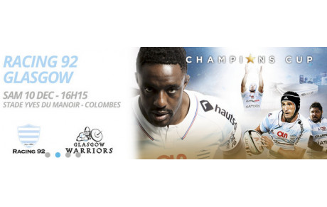 Racing Métro 92 vs Glasgow Warriors...