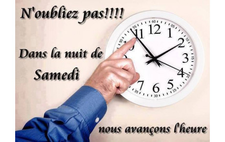 Attention au changement d'heure...