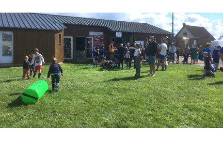 Premier entraînement pour les enfants de l'Ecole de Rugby...