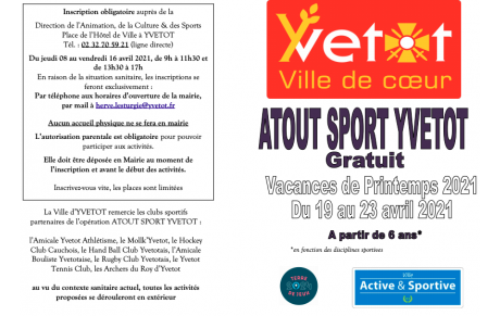 Atout Sport, du 19 au 23 avril...