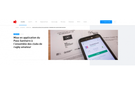 Le Pass Sanitaire obligatoire...